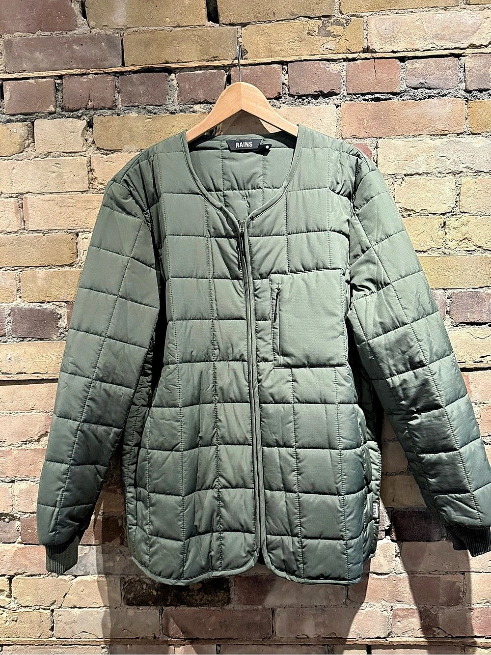 RAINS Jacket Quilted Puffer in Green